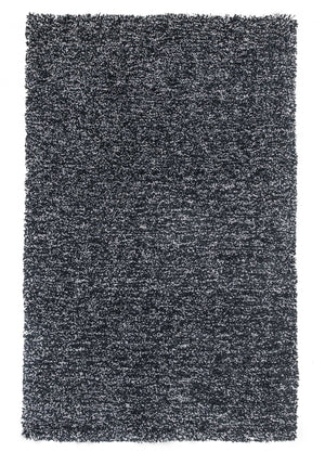 9' X 13' Polyester Black Heather Area Rug