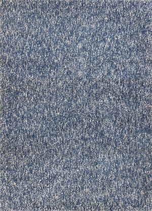 9' X 13' Polyester Indigo Or Ivory Heather Area Rug