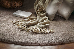 9' X 13' Polyester Beige Area Rug