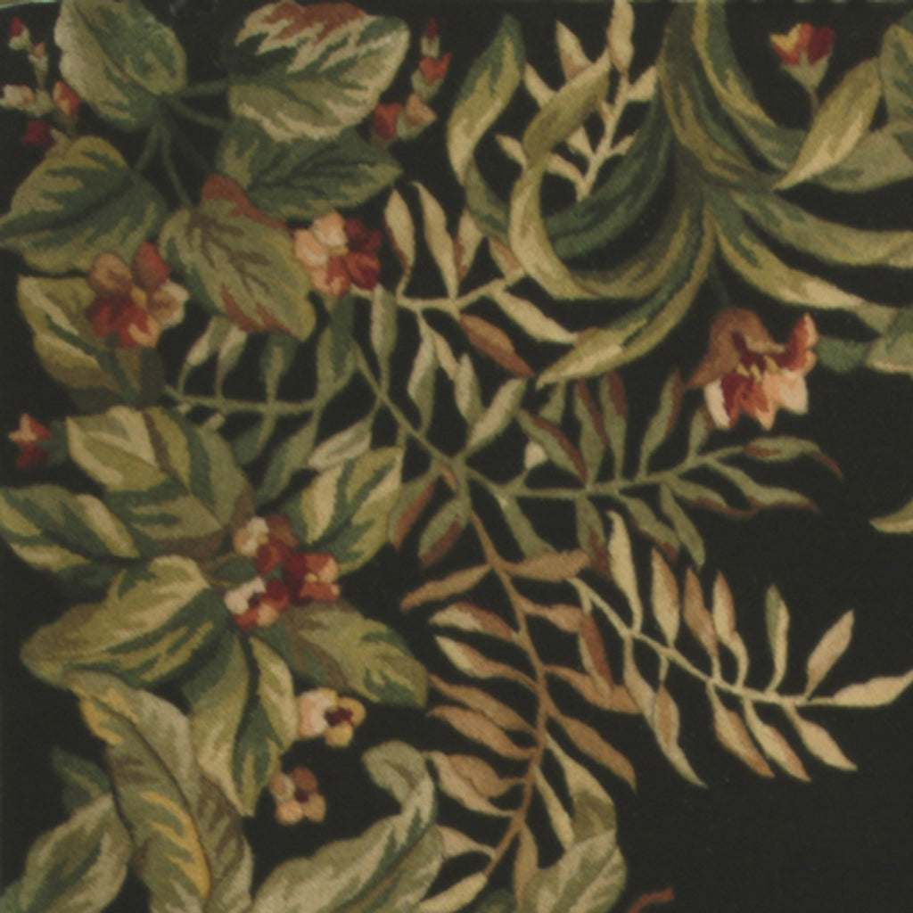 9' X 13' Wool Dark Grey Area Rug