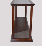 13" Dark Brown And Clear Glass Standard Display Stand