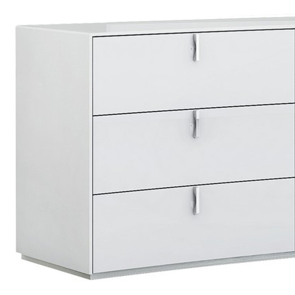 62" X 19" X 30" White Dresser
