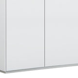 68" Silver and White Display Stand with One drawer