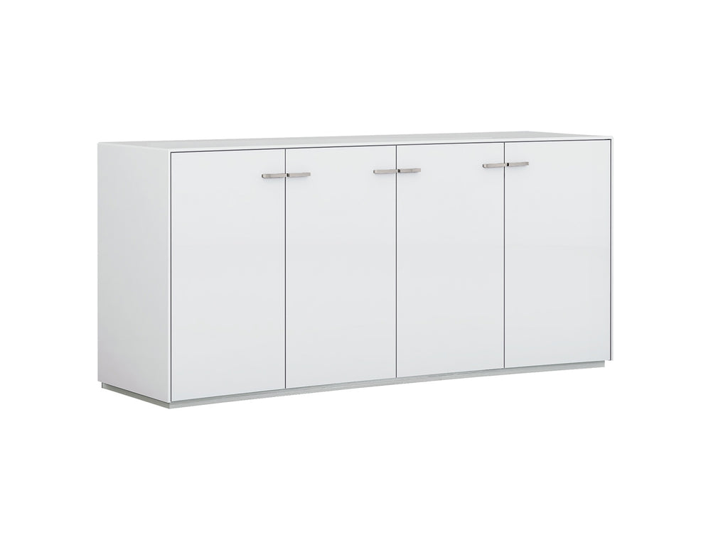 72" White Buffet Table with Four Doors