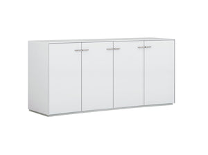 72" White Buffet Table with Four Doors