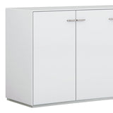 72" White Buffet Table with Four Doors