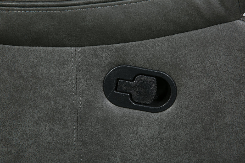 Gray Polyester Blend Reclining U Shaped Three Piece Corner Sectional With Console