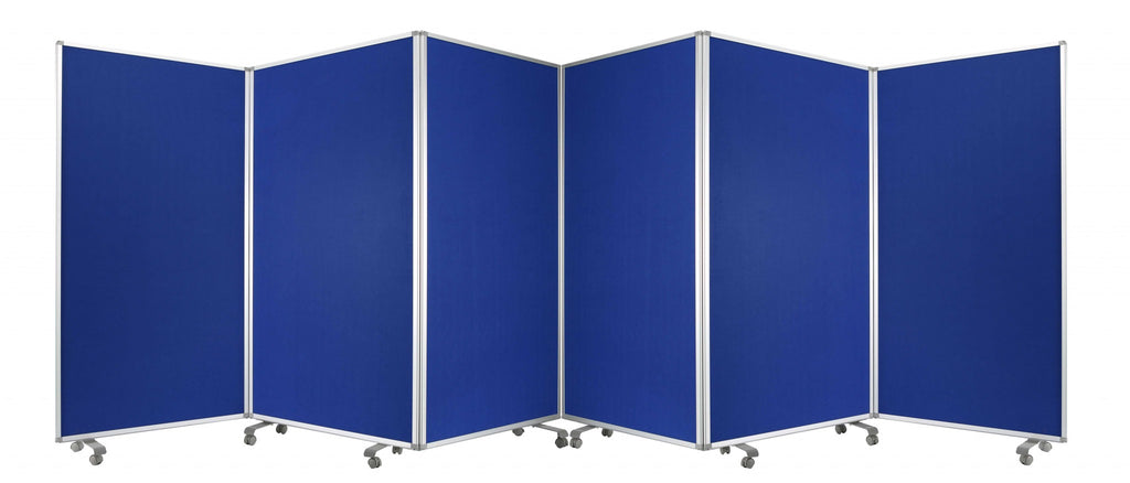 212 X 1 X 71 Blue Metal 6 Panel Screen