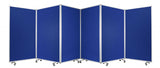 212 X 1 X 71 Blue Metal 6 Panel Screen