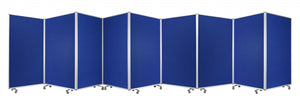 318" X 1" X 71" Blue, Metal, 9 Panel, Screen