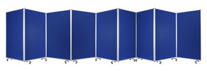 318" X 1" X 71" Blue, Metal, 9 Panel, Screen
