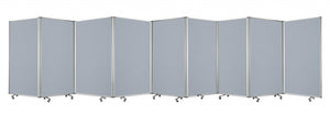 318" X 1" X 71" Metal, Grey, 9 Panel, Screen