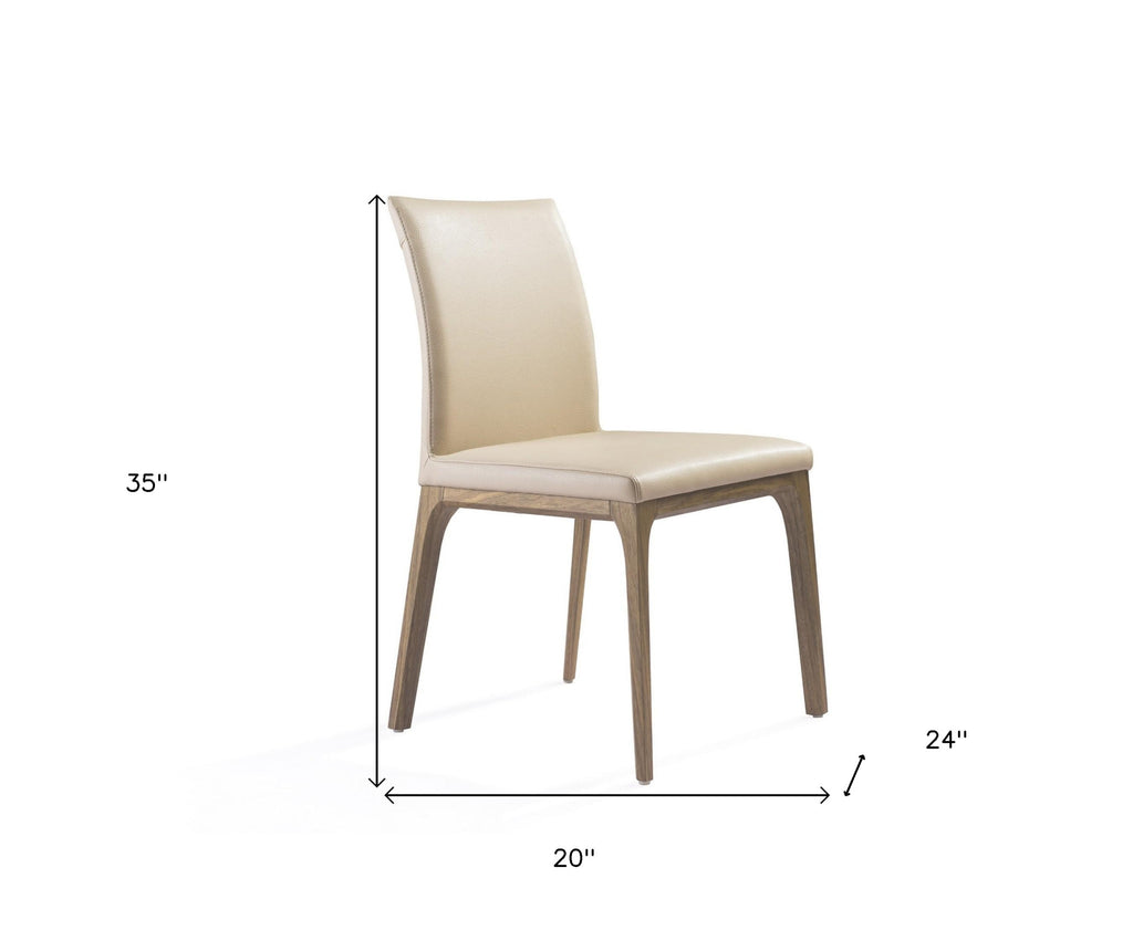 Set Of 2 Black Faux Leather Dining Chairs