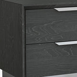 21" Gray Two Drawers Nightstand
