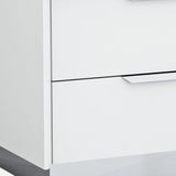 21" Gray Two Drawers Nightstand