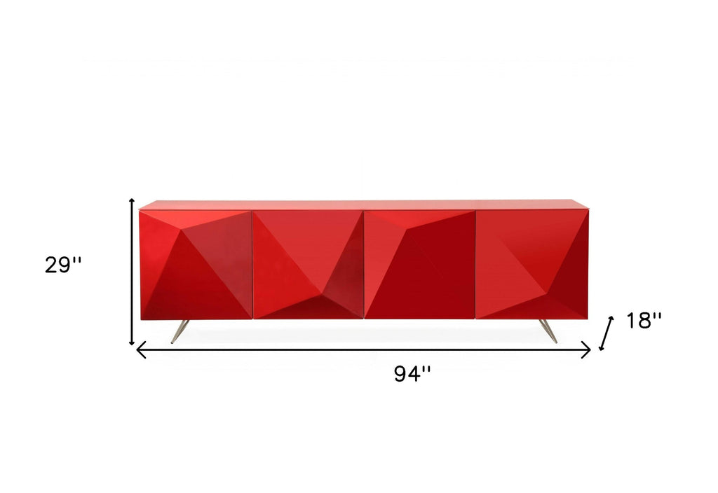 Simplistic White Gloss 2 Drawer Nightstand
