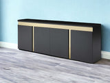 94" Black and Gold Buffet Server