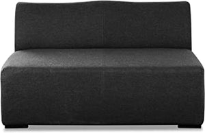 51" Charcoal Polyester Blend Loveseat