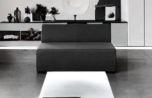 51" Charcoal Polyester Blend Loveseat