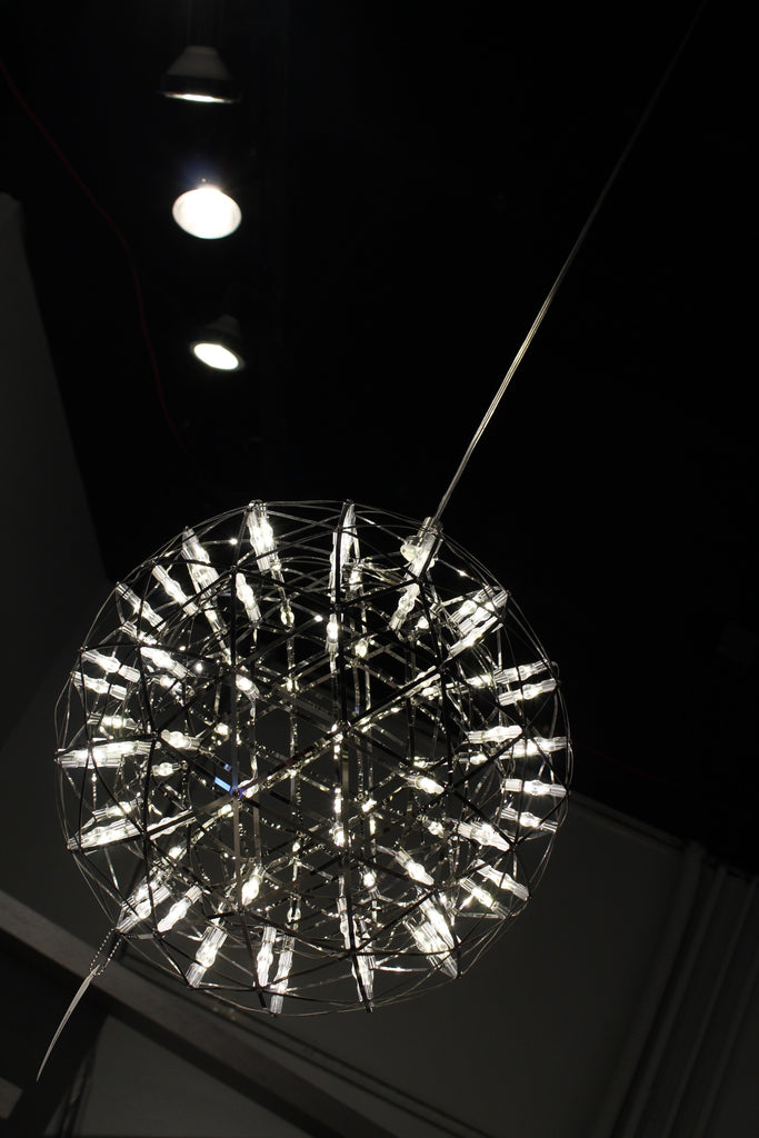 14 X 14 X 59 Black Stainless Steel Pendant Lamp