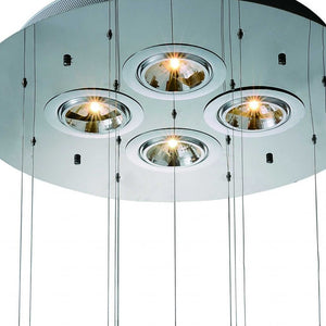 26 X 26 X 43 Clear Crystal Glass Pendant Lamp