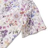 Men's Hawaiian Shirt Short Sleeve Button-down 100% Cotton Orange Aloha Flowers of Romance