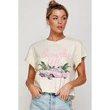 Beverly Hill  Vintage Graphic Crop Top