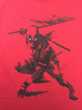 Deadpool Movie Sword Slash Sumi E Adult T-Shirt