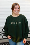 Jesus Is King Embroidered Sweater