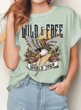 Wild&Free Rock&Roll Eagle World Tour Graphic Tshirts