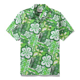 Hawaiian Shirts For Men Tikirob Designer Shirt Totem 100% Cotton - Green Tikirob (green)