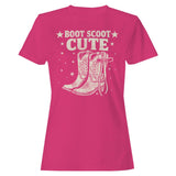 Western Boot Scoot Women's T-Shirt Heliconia