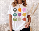 Happy Face Grid T-Shirt