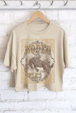 Howdy Cowboy Hand Drawn Graphic Crop Top