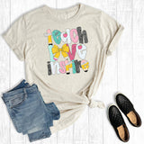 Preppy Coquette Teach Love Inspire Graphic Tee