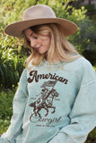 American Cowgirl Thermal Vintage Pullover