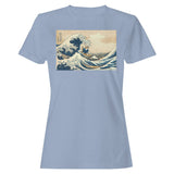 Surfing Wave Ukiyo-E Women's T-Shirt Light Blue Unisex T-shirt, Sweatshirt, Hoodie, Long Sleeve Tee