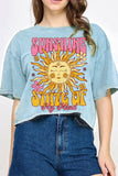 Sunshine State of My Mind Mineral Graphic Long Crop Top