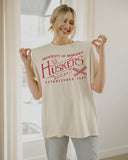 Nebraska Huskers Rl Baseball Off White Thrifted Tee