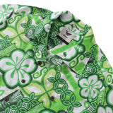 Hawaiian Shirts For Men Tikirob Designer Shirt Totem 100% Cotton - Green Tikirob (green)