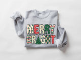 Merry and Bright Christmas Sweatshirt - Family Holiday Wear