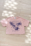 America the Beautiful Cropped Mineral Washed Graphic Top