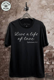 Live A Life of Love Graphic Top
