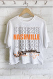 Tennessee Nashville Guitar Graphic Long Crop Top