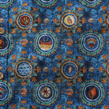 Men's Hawaiian Shirt Short Sleeve Button-down 100% Cotton Blue Aloha Shell Mosaic