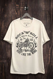 Rock and Roll World Tour Motorcycle Graphic Top