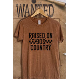 Raised On 90S Country  Mineral Wash  Graphic  Tee