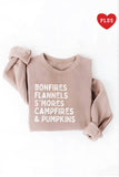 Bonfires Flannels Plus Graphic Sweatshirt