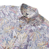 Men's Hawaiian Shirt Tropical Palm Tree Print Cotton Button-down Long Sleeve Aloha Shirt Jungle Long Sleeve Shirt