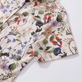 Women's Hawaiian Shirt Wildflowers By Eloise Cotton Button-up Short Sleeve Australian Wildflower By Eloise